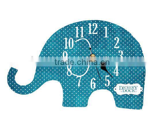 New design elephant style wooden wall clock