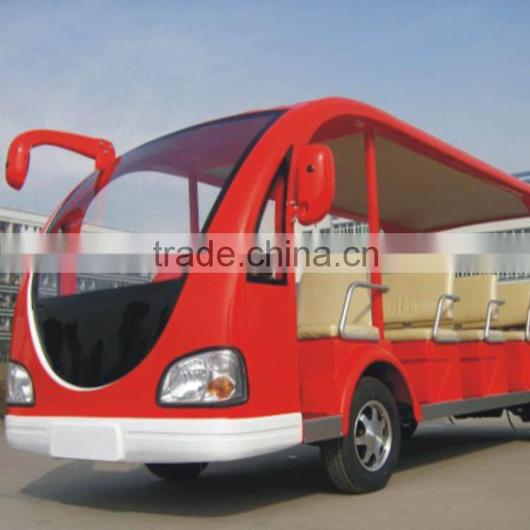 Kingwoo 14 Seats 5KW DC Motor Electric Shuttle Bus For Sale