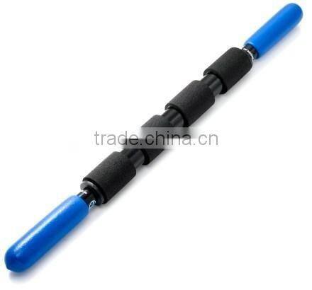 soft silicone spinning ball running muscle massage stick