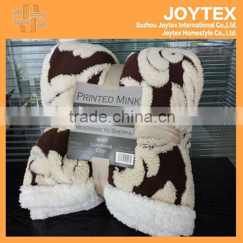 100% polyester microfiber jacquard blanket,China blanket factory