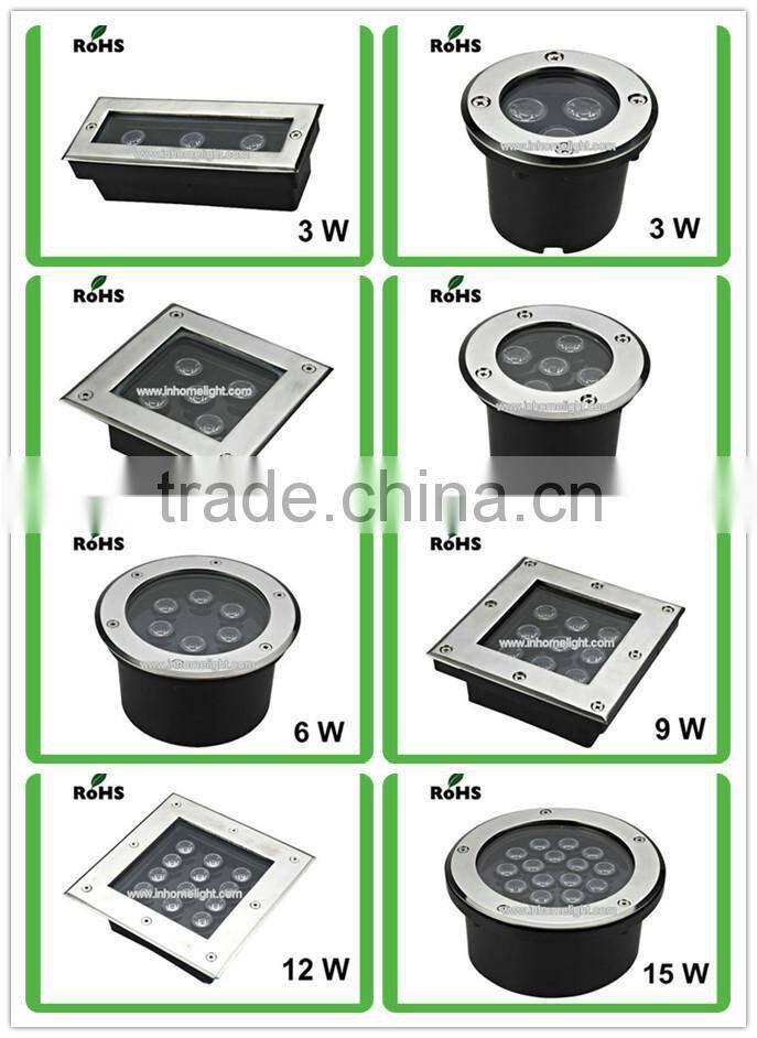 High quality CE and ROHS AC 85v-265v 3W IP66 led underground light , 3 years warranty