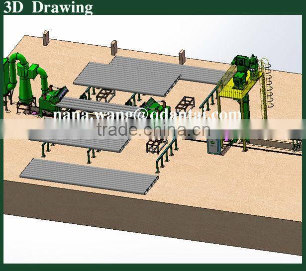 Shot blast machines for steel pipe external surface cleaning