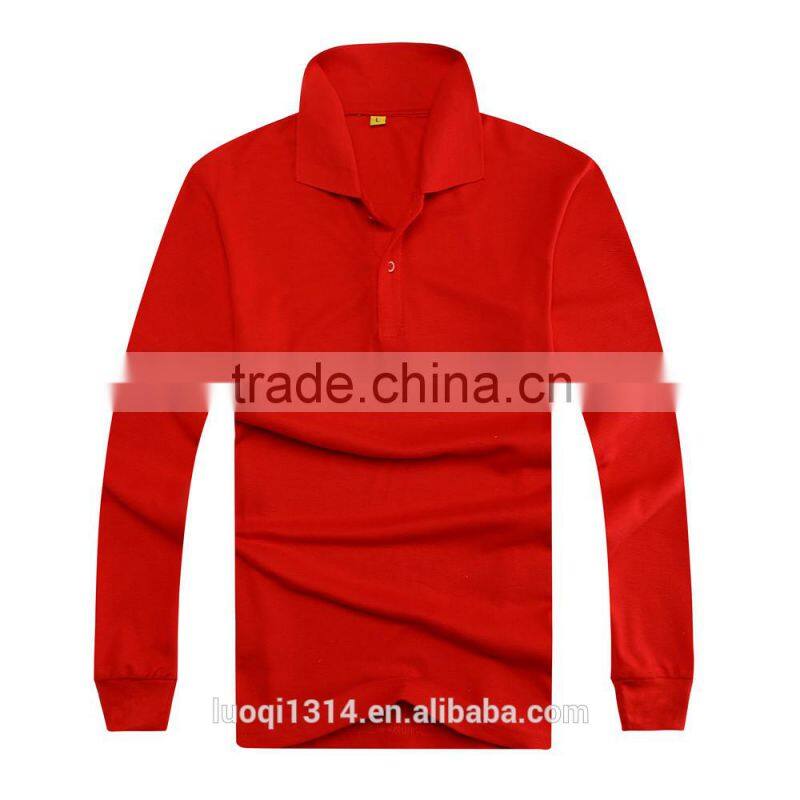 Cheap New Fashion Men's Sweater Casual Polo Shirt, Blank Custom Polo Tshirt, Long Sleeve Polo