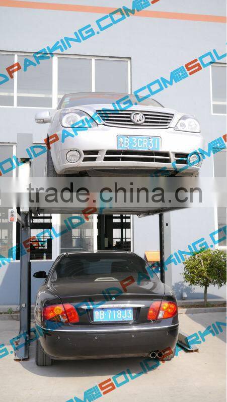 2 level Tier Protected Side Beam Design Anti-Fall Locks Easy Relocation Homemade Hydraulic car lift