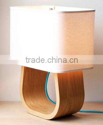 small table lamp, vintage wood table lamp, bedside table lamp