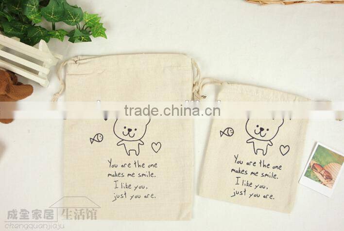 promotional New OEM Eco cotton drawstring gift bags