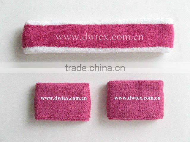 Wholesale cheap sports sweat cotton wristband headband