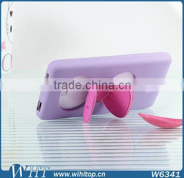 3D Silicone Case for Xiaomi Mi4, Lovely Stand Bow Case for Xiaomi M4