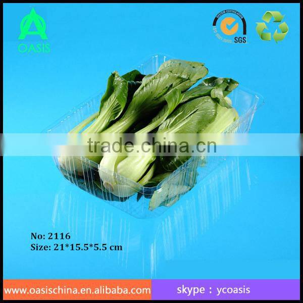 500ml disposable blister plastic PET food tray/PET plastic tray for food