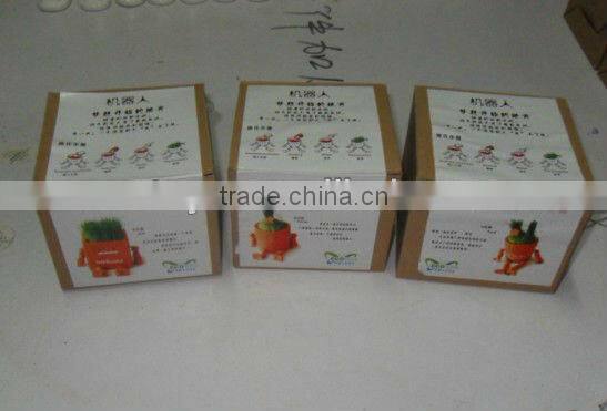 Robot grass doll,Grass hair doll