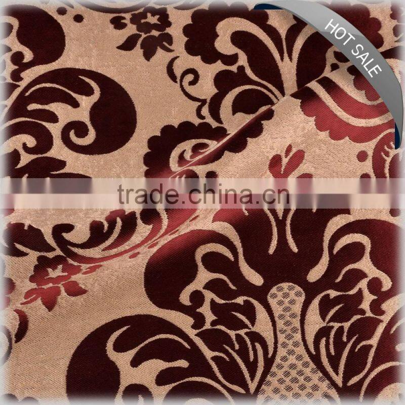 2016 high quality Euro style flower design blackout curtain fabric
