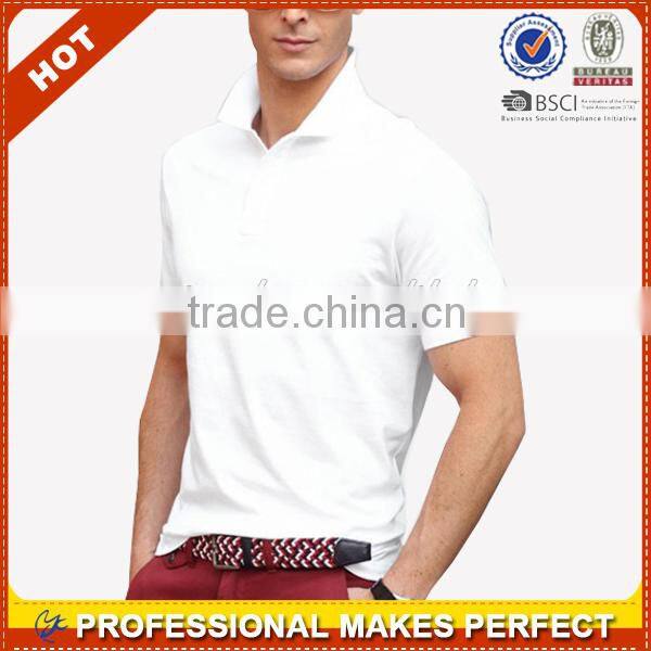 Custom Cotton Plain White Color Polo Shirt Design(YCP-C0387)