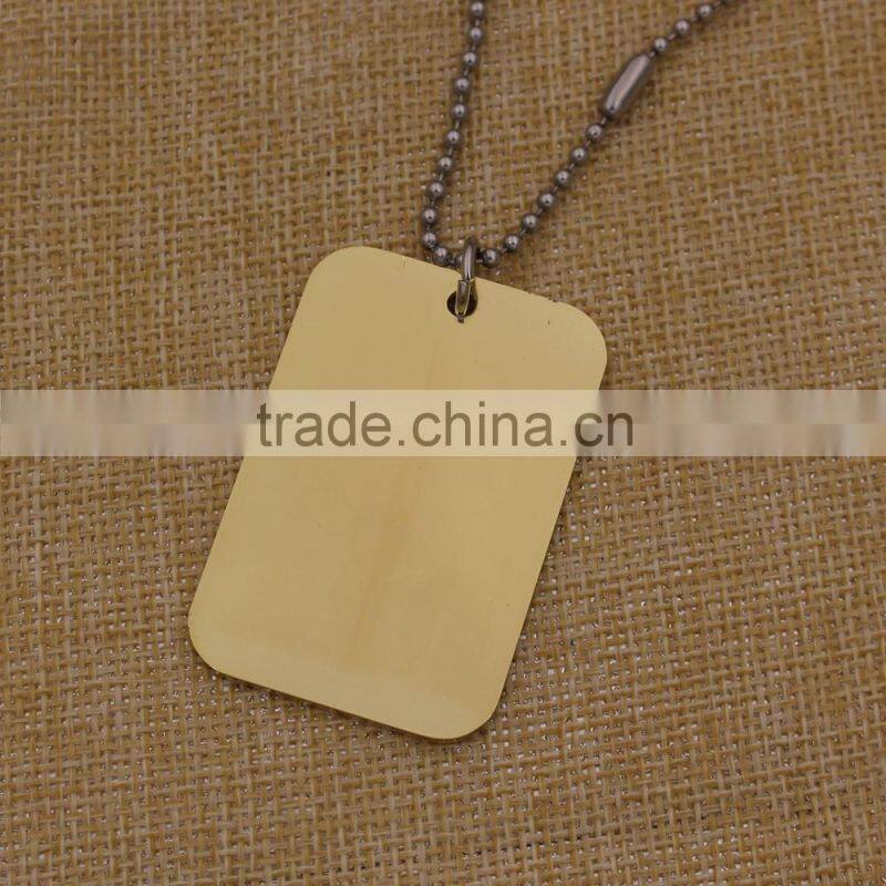 wholesale zinc alloy dog tag with necklace