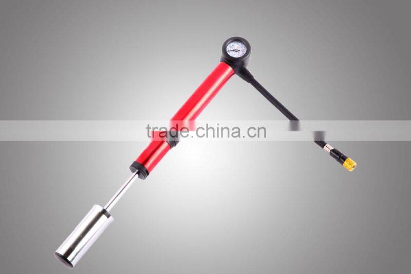 High Pressure Durable Aluminum JL9614 06 With Pressure Gauge Mini Bicycle Air Pump