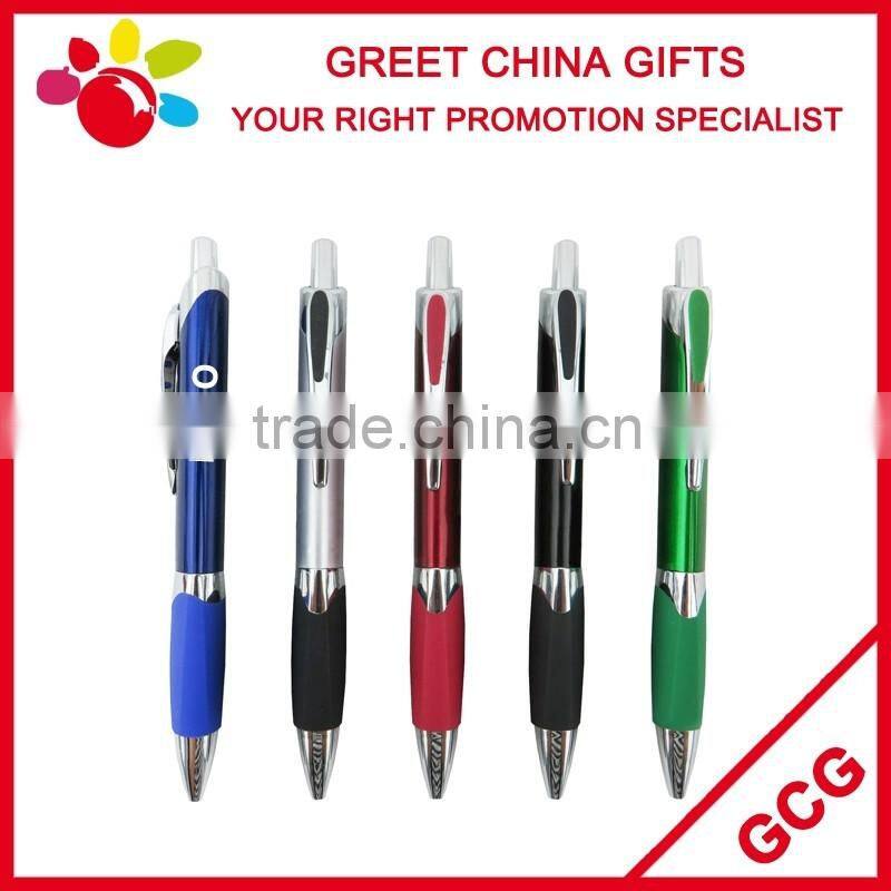 Cheap Promotional Customized Advertising Logo Ball Point Pen with Painted Rubber Grip