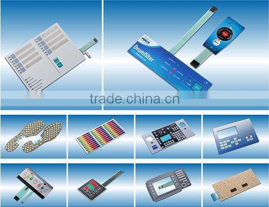 LED membrane switch panel with gasket for water-proof function