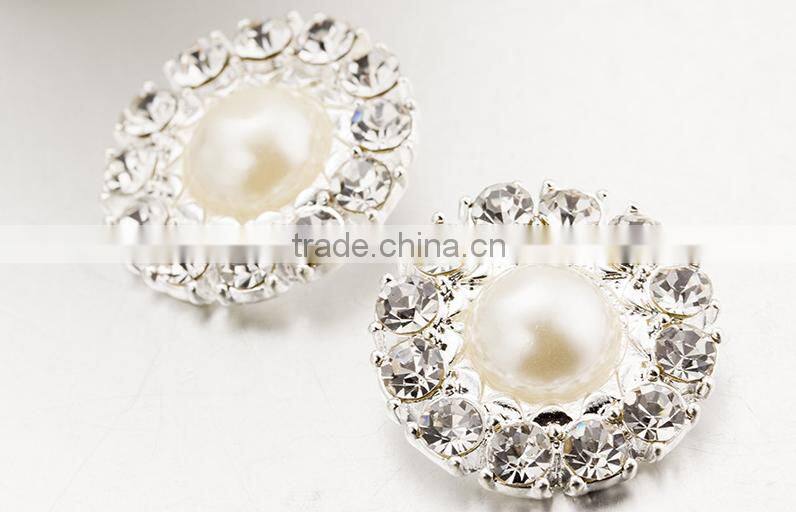 Rhinestone Pearl Button,decorative pearl button for garment accessories
