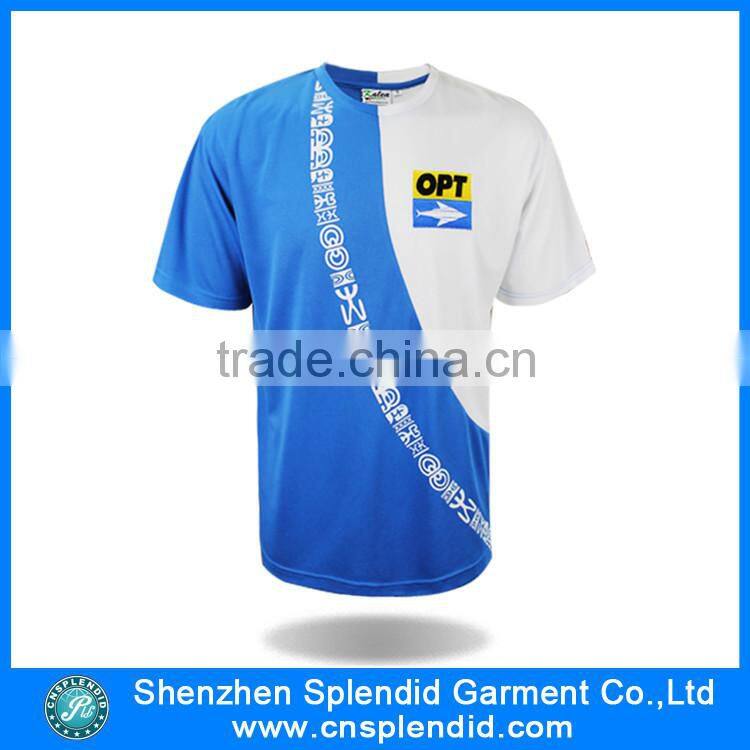 Shenzhen apperal wholesale fashion two tone couple t-shirt