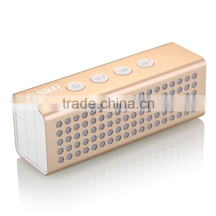 Dual channel stereo aluminum bluetooth speaker support TF card