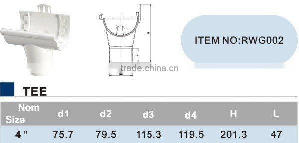 Eco-friendly pvc tee plastic pipe fittings