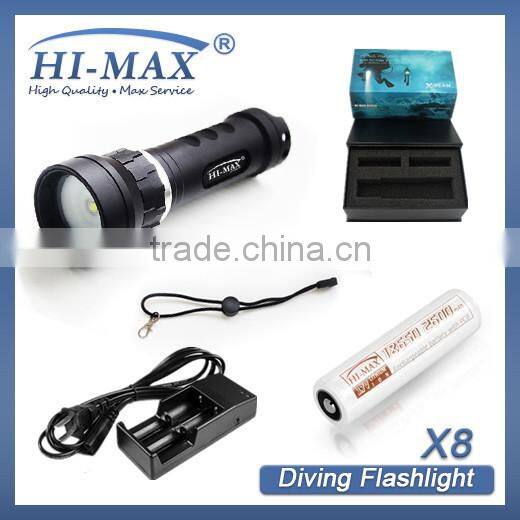 Extra wide angle led diving scuba flashlight photography
