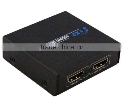 HDMI Splitter 3D 1 Input 2 Output Amplifier Switch Box Hub 1x2 HDTV 1080p 3D