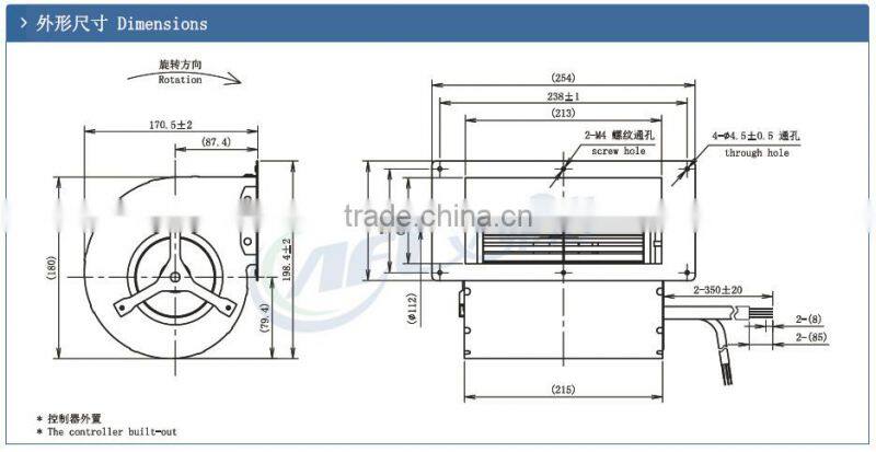 EC 133 turbine blower for fresh air system