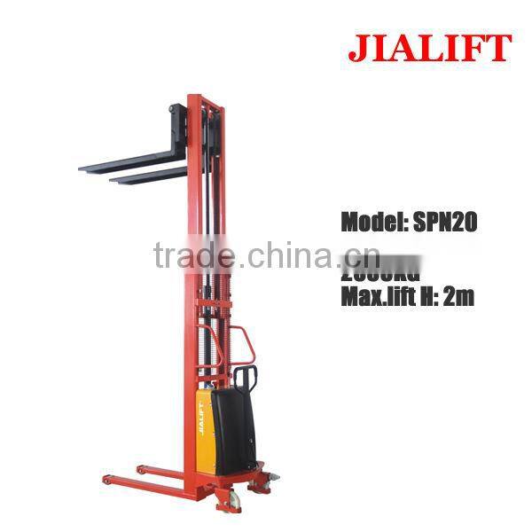 2 Ton Double Mast Half Electric Hydraulic Stacker