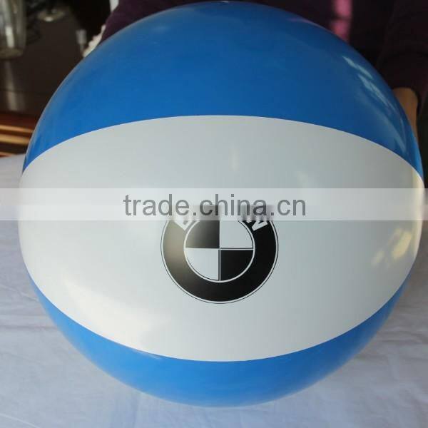 vivid color inflatable ball with white dots imprint, light orange adertising inflatable ball