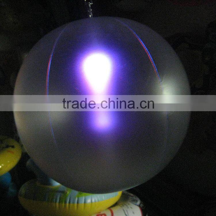 colorful inflatable light-up beach ball in blue red green