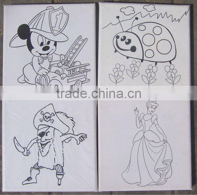 stretched canvas printed with blank photo