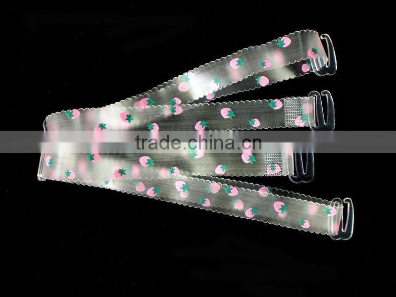 invisible bra strap with strawberry printed