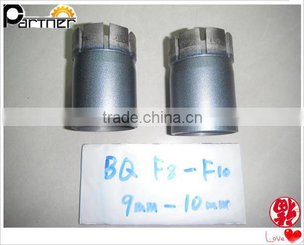 High stability quality natural diamond core drill bits BQ F8-F10 9mm-10mm segments for hard rock