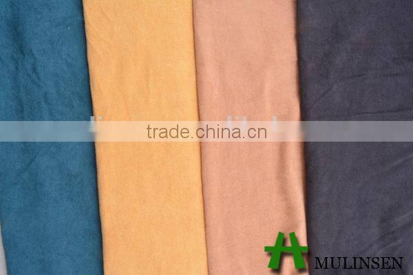 Shaoxing mulinsen knitting dyed competitive suede fabric price