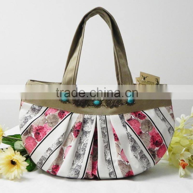 Colorful Antique Copper Flower Design Handbag for Promotion