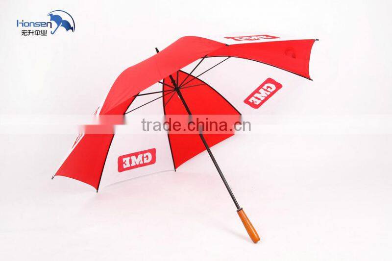 Creative straight umbrella promotion umbrella wood handle umbrella