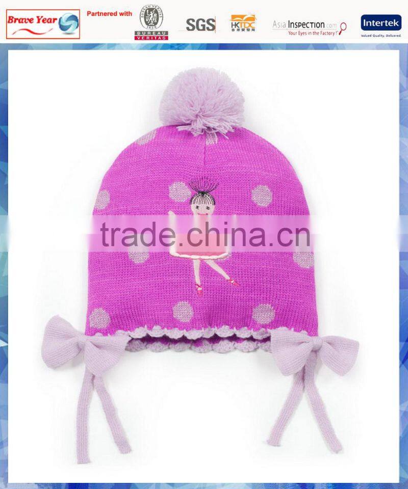 100% acrylic ballerina knit child hat scarf gloves set