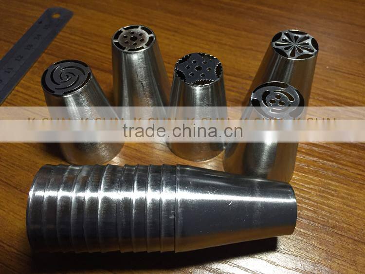 K-sun Baking Utensils high quality russian tulip rose icing piping nozzles set cake decorating