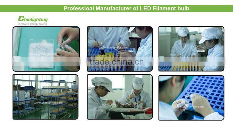 Edison style bulb G95 led filament lamp indoor decoration clear glass 6w e27 led bulb