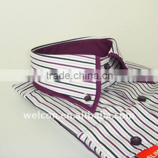 100% cotton long sleeve style stripe fashion business casual men brand shirt