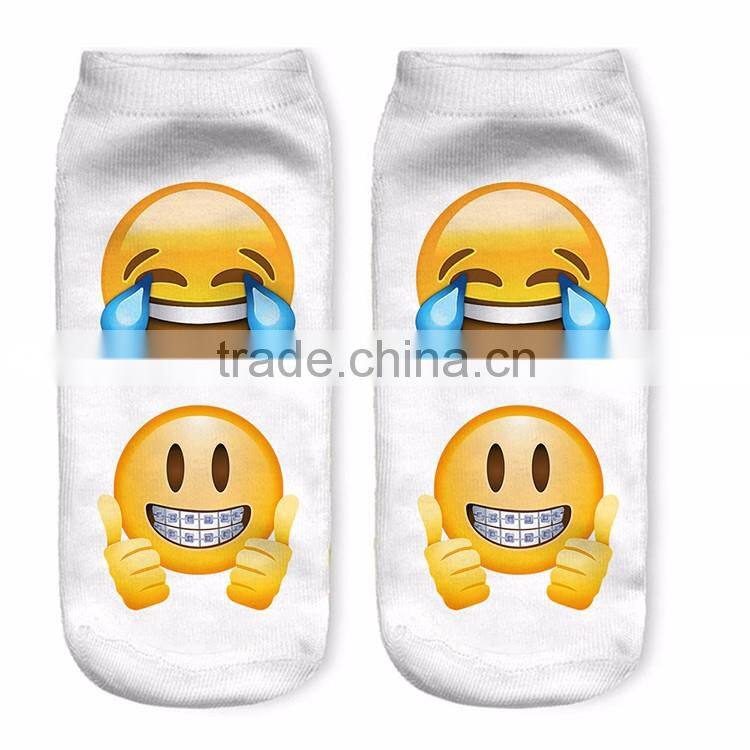 wholesale fashion custom print emoji socks