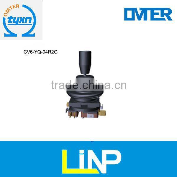 Handle with black button switch joystick