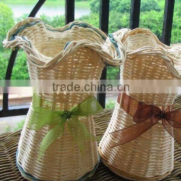 Rattan weaving home flower bouquet basket