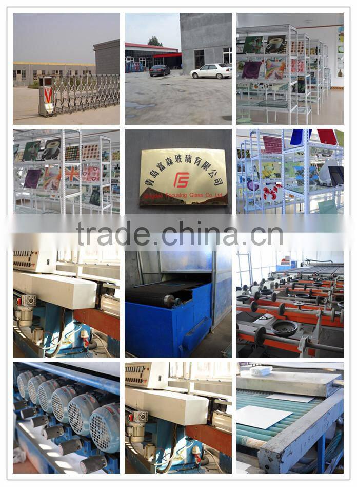 Custom pattern small flower rotating tempered glass round lazy susan