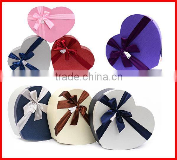 Hot Sale Bow Tie Cardboard Paper Heart Shaped Chocolate Gift Box Manufacturer China