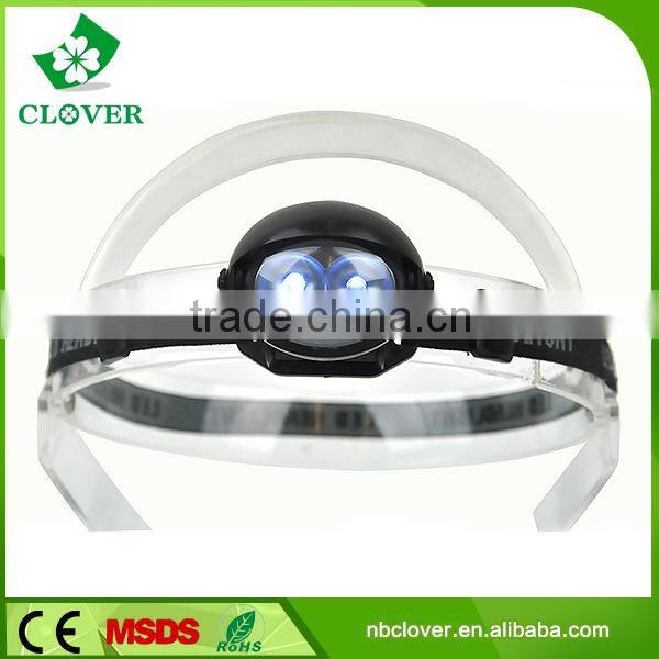 ABS material 50 lumens 2 LED high brightness most powerful headlamp