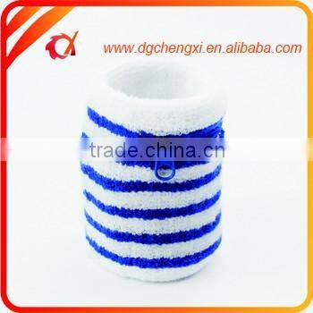 Multi Color Zipper Cotton Sweatband Wristband