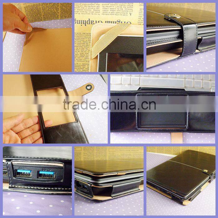 Luxury PU leather laptop protector case for lenovo PC case for notebook computer cover wholesale