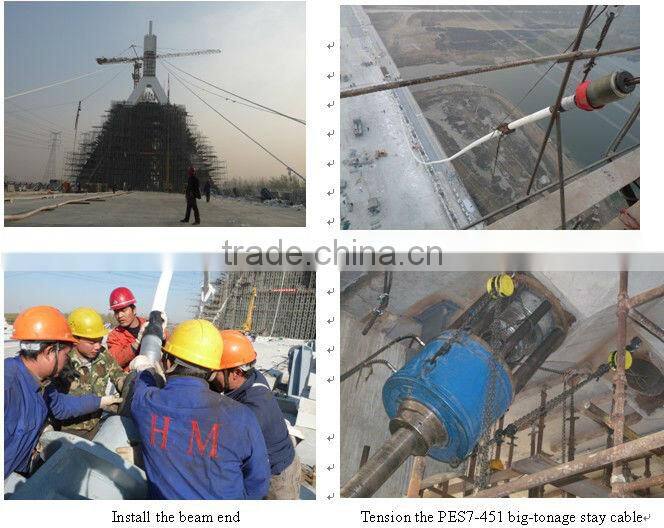 YDC2000-200 series lightweight hydraulic core-through(stressing) tension jacks