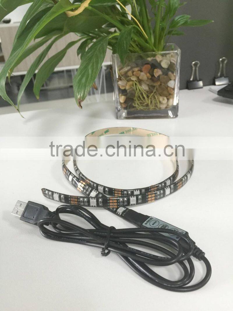 5050 rgb led strip for tv setback high quality 60 leds/m apply to TV set usb ports